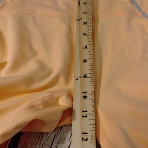 Free People Orange Active Ruched Cuff Leggings Reflective Large - Picture 6 of 10